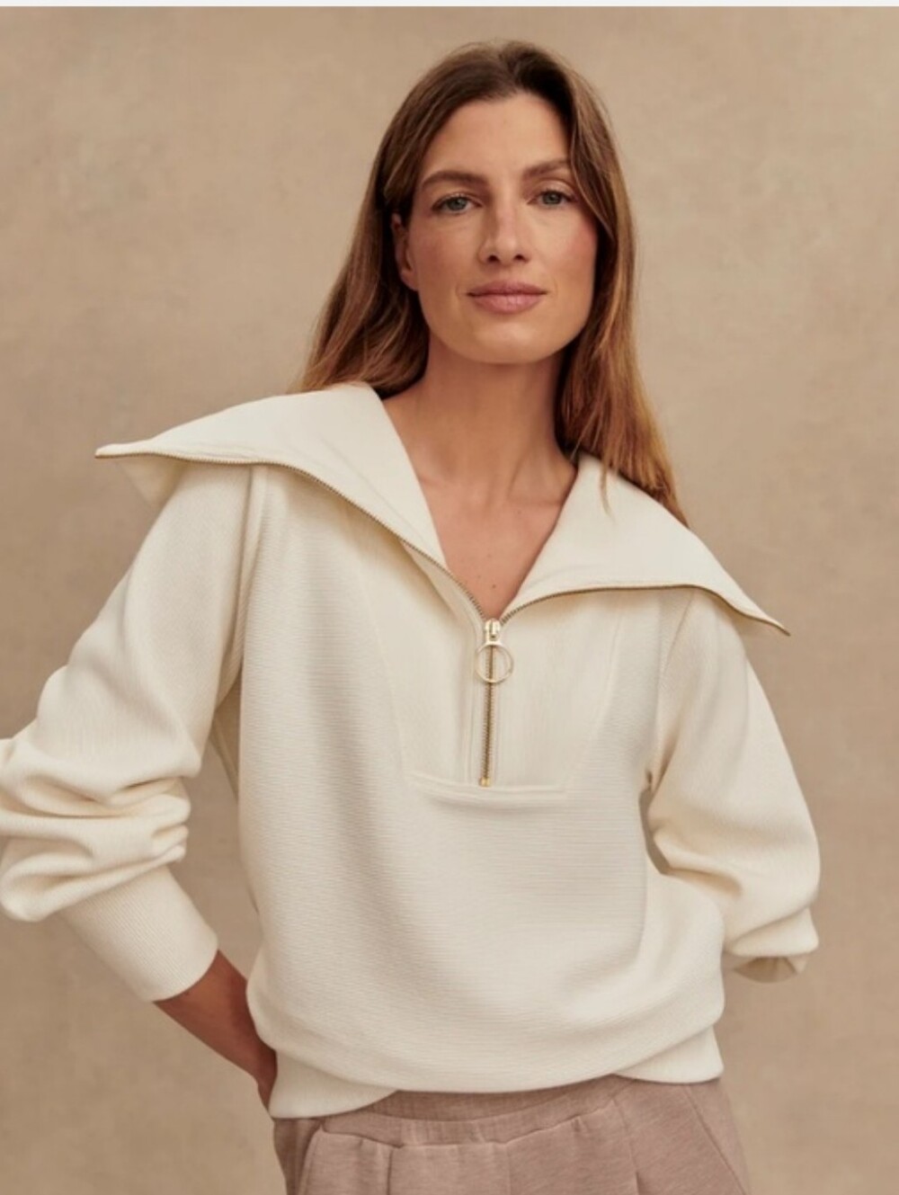 VARLEY WOMEN Sweater size large CREAM NWOT